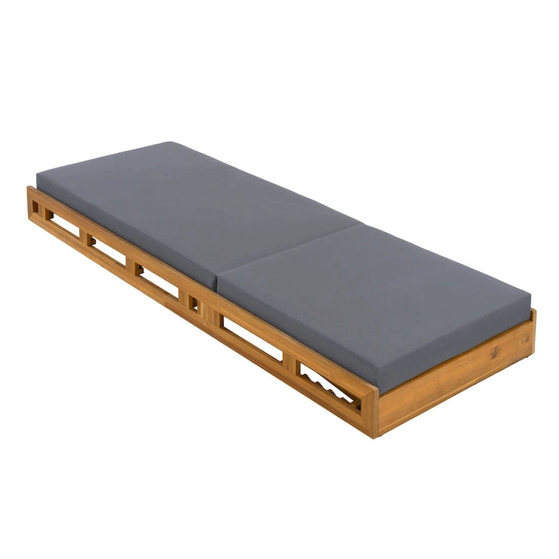 Christopher Knight Home -Johnson Outdoor Acacia Chaise Lounge Set