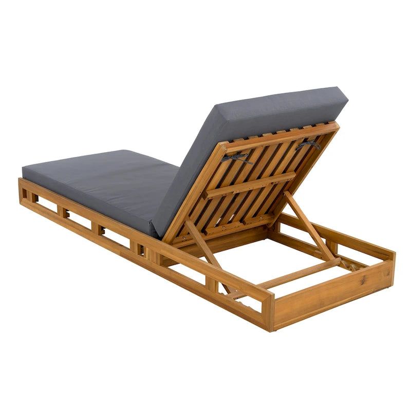 Christopher Knight Home -Johnson Outdoor Acacia Chaise Lounge Set