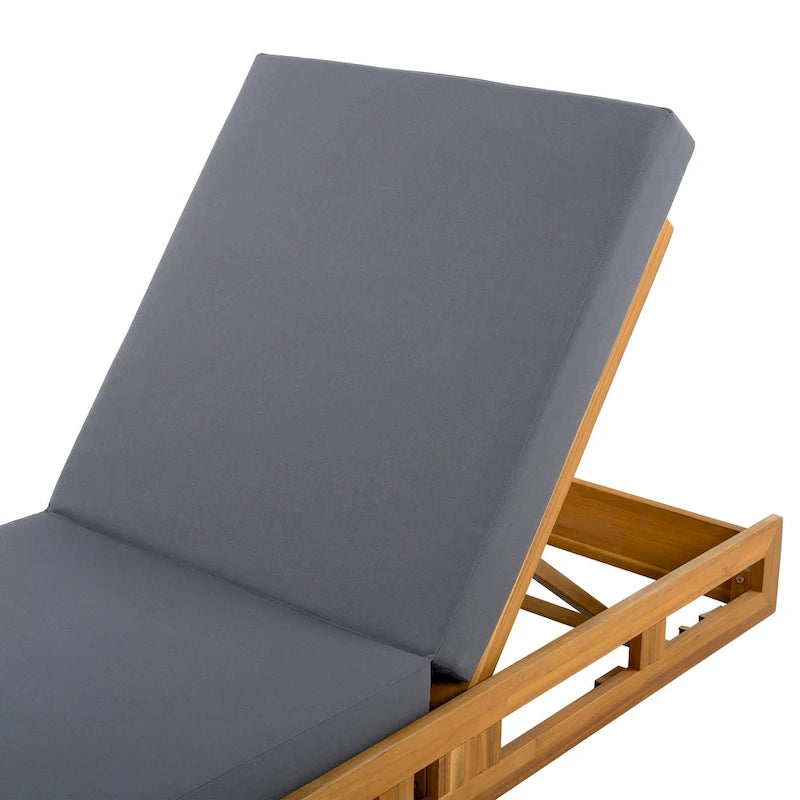 Christopher Knight Home -Johnson Outdoor Acacia Chaise Lounge Set