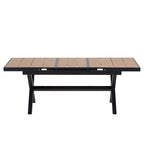 7-Piece Outdoor Extendable Dining Set with Extendable Table and 6 Armrest Chair