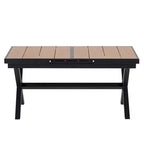 7-Piece Outdoor Extendable Dining Set with Extendable Table and 6 Armrest Chair