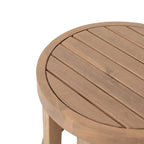 3-Piece Outdoor Acacia Wood Lounge Chairs Set with 2 Woven Wicker Lounge Chairs and 18 Solid Side Table