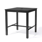 3/5-Piece Outdoor Patio Aluminum Swivel Bar Stools and Table Set