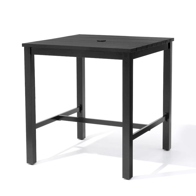 3/5-Piece Outdoor Patio Aluminum Swivel Bar Stools and Table Set