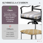 3/5-Piece Outdoor Patio Aluminum Swivel Bar Stools and Table Set