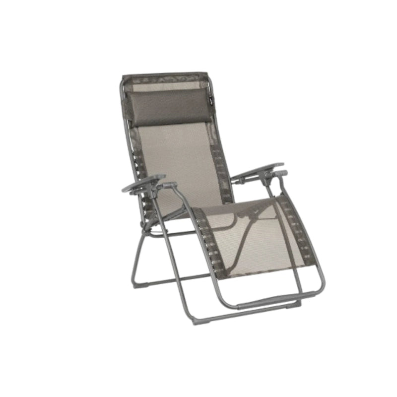 Graphite Zero Gravity Outdoor Chair with Cushion Weather-Resistant Foldable Relaxation Seat - 27.6 Inches