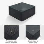 8-Piece Outdoor Wicker Sectional Sofa Set with Coffee Table, Cushions