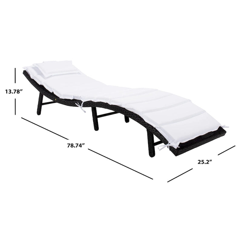 SAFAVIEH Outdoor Nihada Chaise Sun Lounger - 79Wx25Dx14H