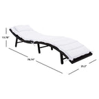 SAFAVIEH Outdoor Nihada Chaise Sun Lounger - 79Wx25Dx14H