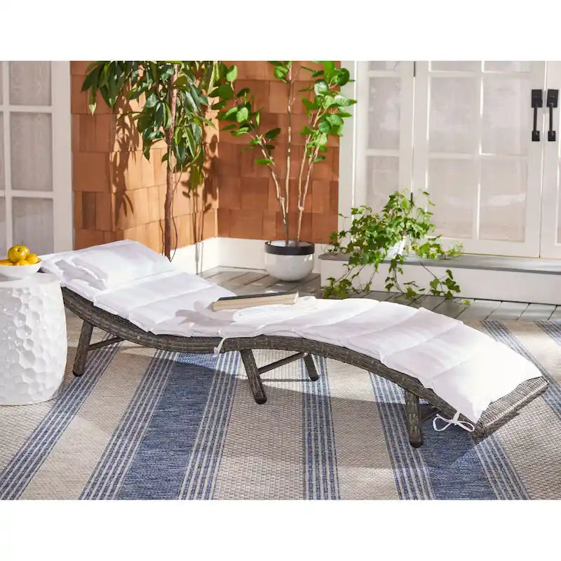 SAFAVIEH Outdoor Nihada Chaise Sun Lounger - 79Wx25Dx14H