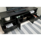 70" TV Console with Drawers & Shelves – Cappuccino, Modern Style, Fits up to 68" TV