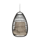 Elmcrest Wicker Outdoor Hanging Basket Chair with Cushions by Christopher Knight Home