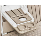 American Furniture Classics Two Seat Fan Back Glider with Drop Down Table/Cup Holder - N/A