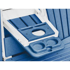 American Furniture Classics Two Seat Fan Back Glider with Drop Down Table/Cup Holder - N/A