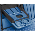 American Furniture Classics Two Seat Fan Back Glider with Drop Down Table/Cup Holder - N/A