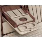 American Furniture Classics Two Seat Fan Back Glider with Drop Down Table/Cup Holder - N/A