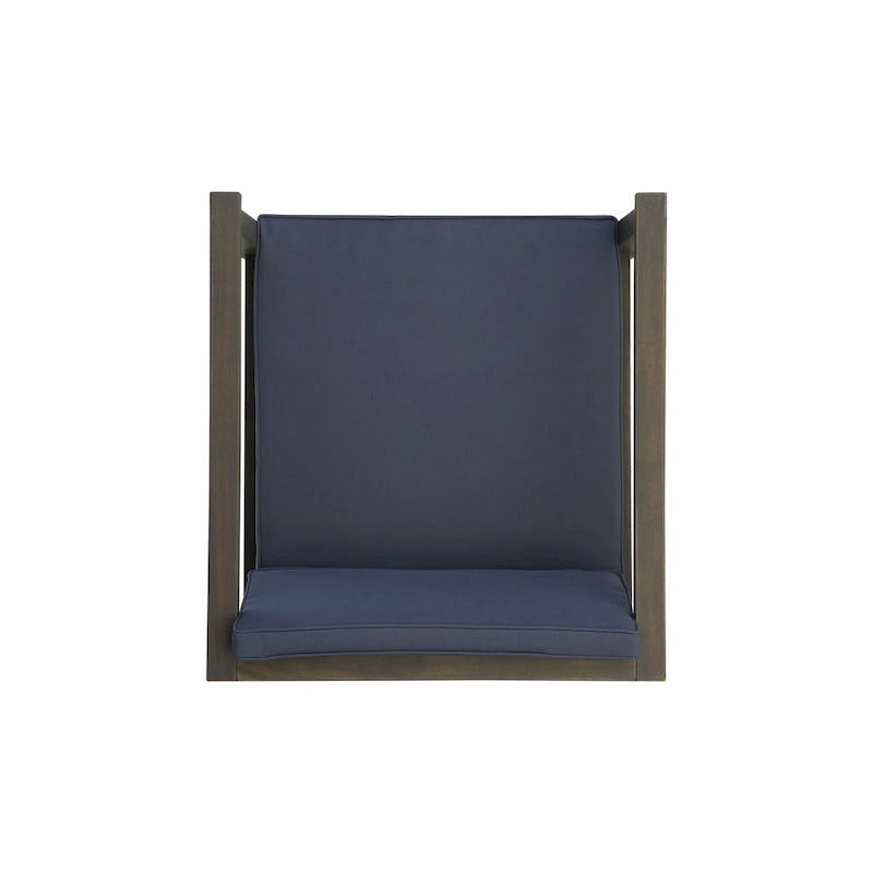 Newbury Outdoor Acacia Wood Club Chairs with Water-Resistant Cushions (Set of 4) by Christopher Knight Home