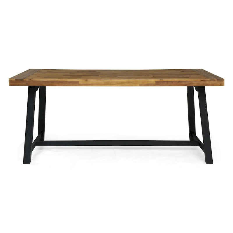 Dahlia Outdoor Wood and Resin Outdoor 7 Piece Dining Set by Christopher Knight Home