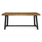 Dahlia Outdoor Wood and Resin Outdoor 7 Piece Dining Set by Christopher Knight Home