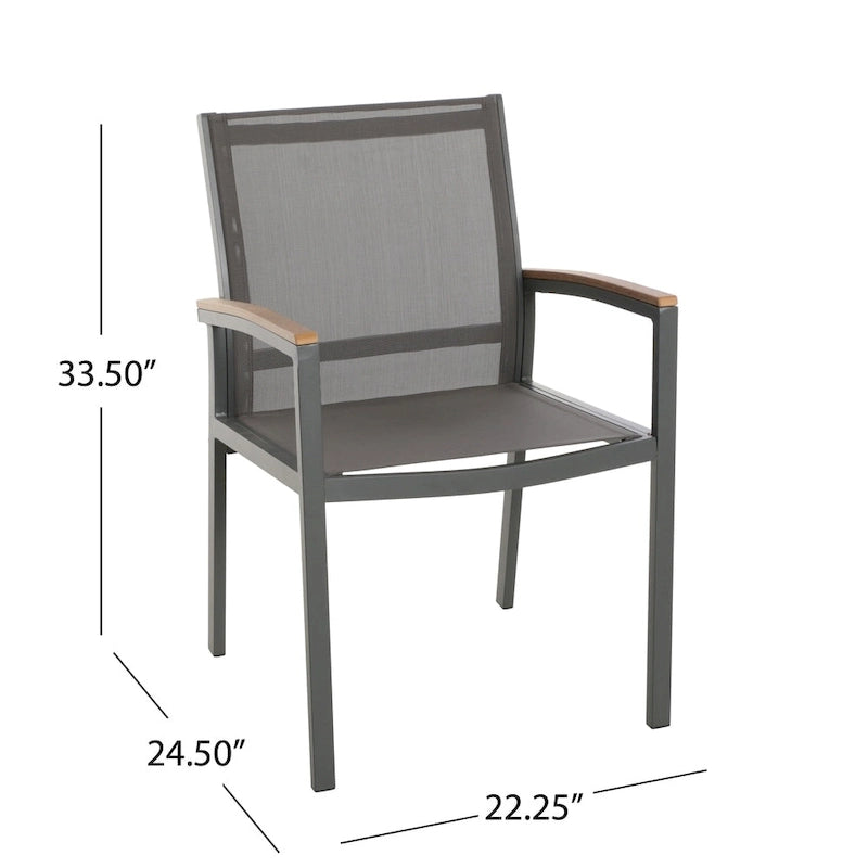 Luton Outdoor Aluminum 7 Piece Dining Set with Glass Table Top by Christopher Knight Home