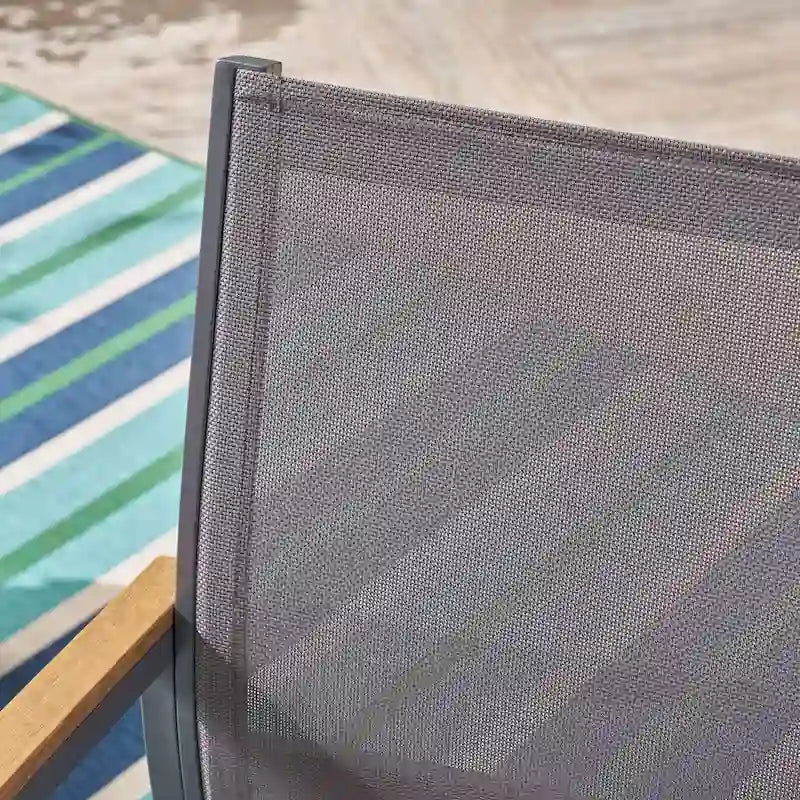 Luton Outdoor Aluminum 7 Piece Dining Set with Glass Table Top by Christopher Knight Home