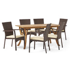 Corleone Outdoor 7-piece Dining Set with Cushions by Christopher Knight Home