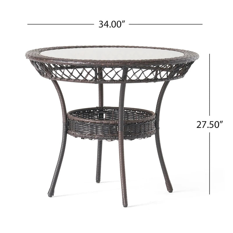 Lisbon Outdoor 5-piece Wicker Dining Set by Christopher Knight Home