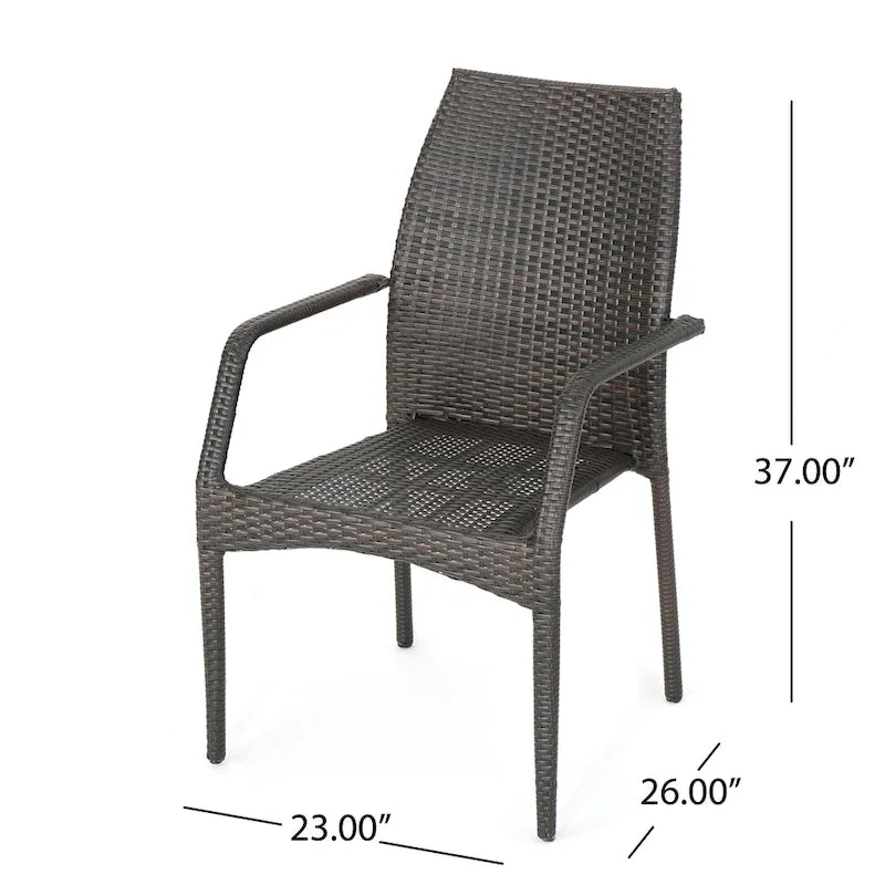 Lisbon Outdoor 5-piece Wicker Dining Set by Christopher Knight Home
