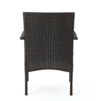 Elmar Outdoor 7 Piece Wood and Wicker Expandable Dining Set by Christopher Knight Home