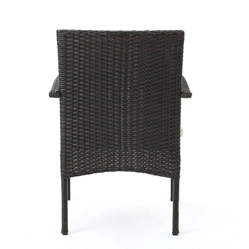 Elmar Outdoor 7 Piece Wood and Wicker Expandable Dining Set by Christopher Knight Home