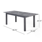 Elmar Outdoor 7 Piece Wood and Wicker Expandable Dining Set by Christopher Knight Home