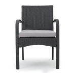 Elmar Outdoor 7 Piece Wood and Wicker Expandable Dining Set by Christopher Knight Home