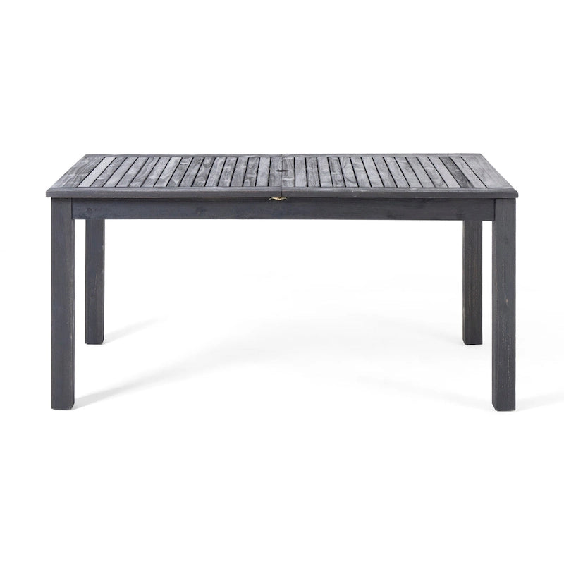 Elmar Outdoor 7 Piece Wood and Wicker Expandable Dining Set by Christopher Knight Home