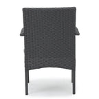 Elmar Outdoor 7 Piece Wood and Wicker Expandable Dining Set by Christopher Knight Home
