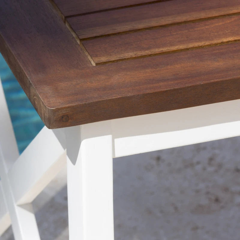 Christopher Knight Home Cassara Outdoor Farmhouse Cottage Square Acacia Wood End Table