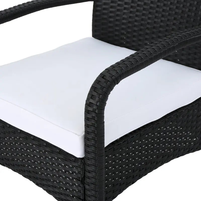 Cordoba Outdoor Wicker 4-piece Conversation Set with Cushions by Christopher Knight Home