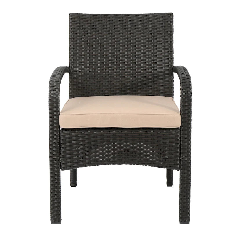 Cordoba Outdoor Wicker 4-piece Conversation Set with Cushions by Christopher Knight Home