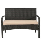 Cordoba Outdoor Wicker 4-piece Conversation Set with Cushions by Christopher Knight Home