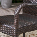 Stamford Outdoor 5 Piece Wood and Wicker Dining Set by Christopher Knight Home