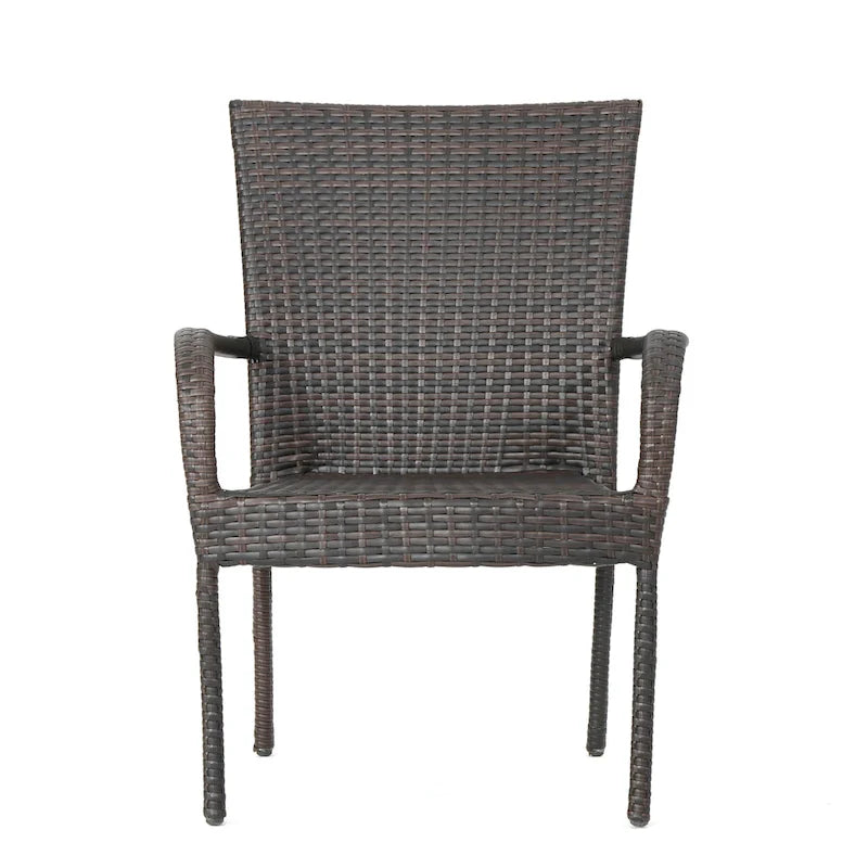 Littleton Outdoor Multi-brown 3-piece Wicker Bistro Set by Christopher Knight Home