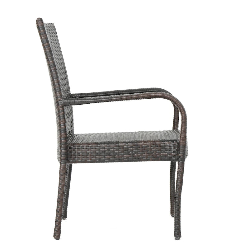 Littleton Outdoor Multi-brown 3-piece Wicker Bistro Set by Christopher Knight Home