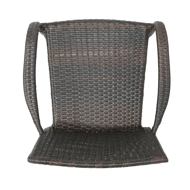 Littleton Outdoor Multi-brown 3-piece Wicker Bistro Set by Christopher Knight Home