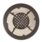 Littleton Outdoor Multi-brown 3-piece Wicker Bistro Set by Christopher Knight Home