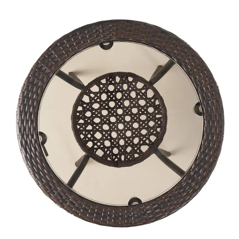 Littleton Outdoor Multi-brown 3-piece Wicker Bistro Set by Christopher Knight Home