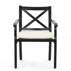 Navan Outdoor 6 Seater Aluminum Dining Set by Christopher Knight Home