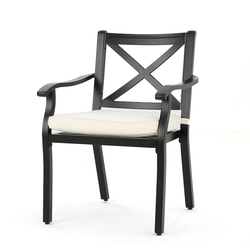 Navan Outdoor 6 Seater Aluminum Dining Set by Christopher Knight Home