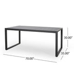 Navan Outdoor 6 Seater Aluminum Dining Set by Christopher Knight Home