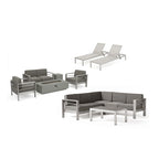 Cape Coral Outdoor 11-piece Sofa and Chat Set by Christopher Knight Home