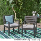 Nestor Outdoor Acacia Wood Dining Chairs by Christopher Knight Home