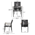 Naop Outdoor Mesh and Aluminum 7 Piece Dining Set by Christopher Knight Home
